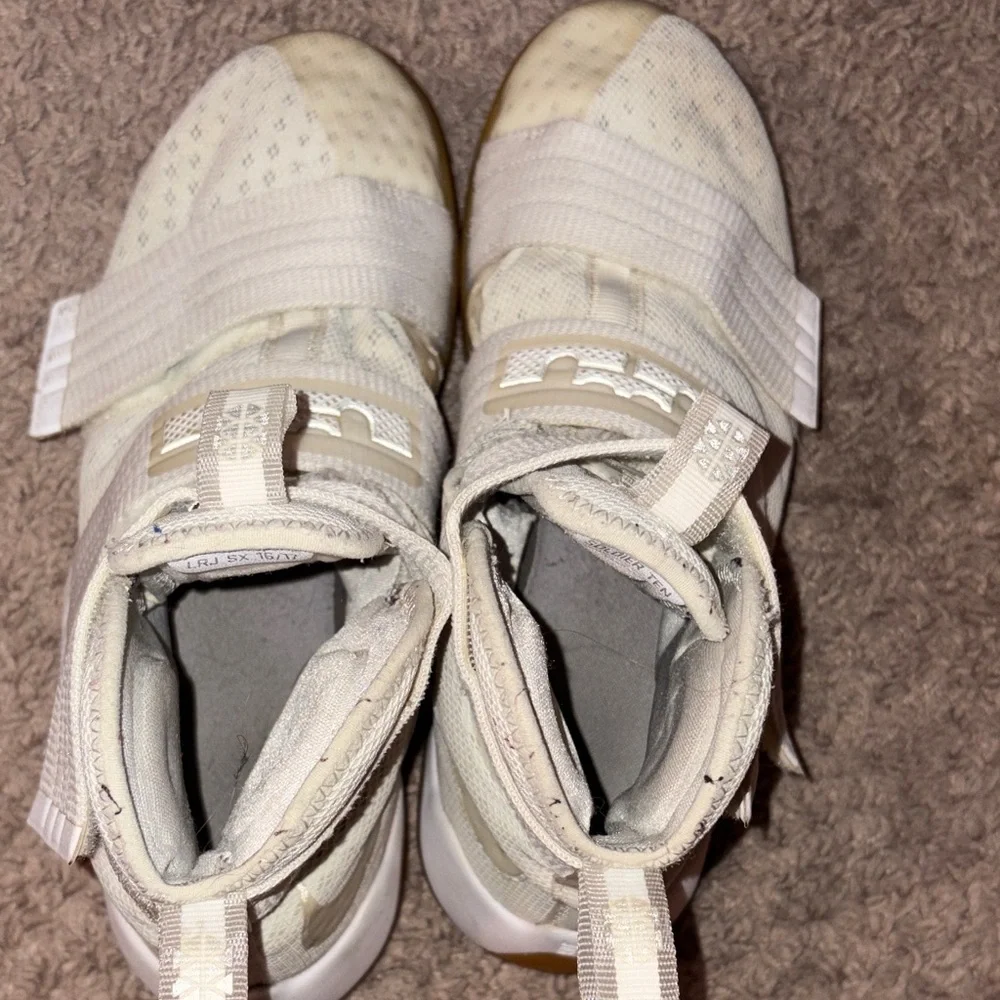 Men's Cream Athletic High-Top Sneakers - Picture 4 of 5